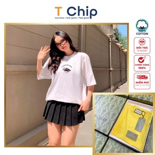 (Full Box) Áo thun tay lỡ form rộng TChip Mã H363 - Áo thun nam nữ cổ tròn unisex nhiều màu lựa chọn Oversize in hình