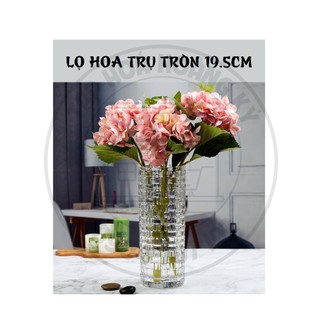 Lọ hoa trụ tròn thủy tinh cao cấp – cao 19.5cm