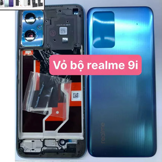 Bộ xương viền+ vỏ +khay sim+kính camera+phím bấm điện thoại realme 9i-zin