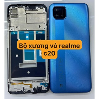 Bộ xương+ vỏ+khay sim+kính camera+phím bấm realme c20/ c11 --ráp máy chuẩn zin