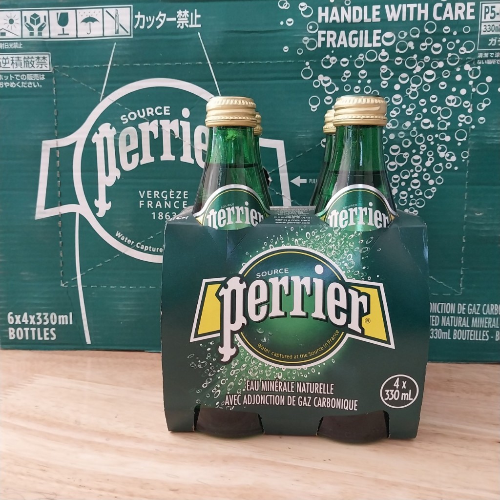 Nước Khoáng Pháp Có Ga _ Perrier 330ml [Lốc 4 chai]