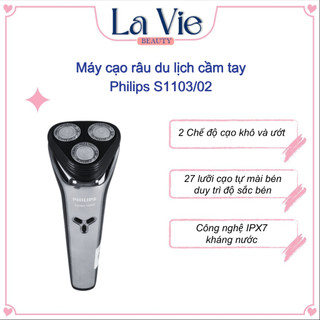 Máy cạo râu du lịch cầm tay Philips S1103/02 – Hàng chính hãng, bảo hành 24 tháng