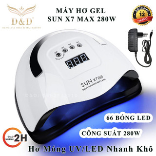 Máy hong khô móng tay gel SUN X7 MAX 280W/66 bóng LED. Máy hơ gel Hàng chính hãng cao cấp