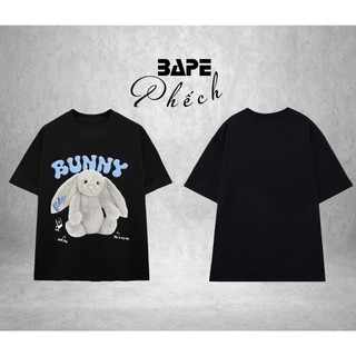 ÁO THUN THỎ BUNNY XANH ĐÁNG YÊU FORM RỘNG NAM NỮ UNISEX VẢI COTTON CAO CẤP DÀY DẶN - BAPE PHẾCH