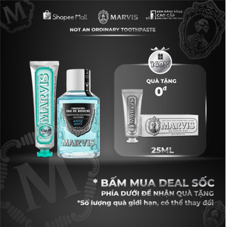 Combo kem đánh răng và nước súc miệng Marvis Anise Mint