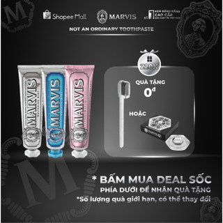 Combo 3 Tuýp Kem Đánh Răng Marvis Fullsize Whitening Mint, Aquatic Mint & Sensitive Gums