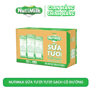 1 Thùng/48 Hộp NUTIMILK Sữa Tươi Tươi Sạch 180mL Không đường/ ít đường/ Có đường - YOOSOO MALL