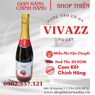 Nước trái cây đà lạt có gaz vivazz 720ml- táo đỏ