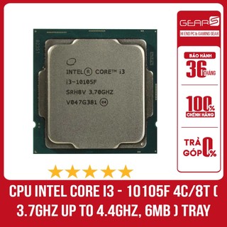 Bộ vi xử lý CPU Intel Core i3 - 10105F 4C/8T ( 3.7GHz up to 4.4GHz, 6MB ) Tray - Bảo hành 36 tháng