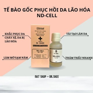 Tế bào gốc phục hồi ND CELL DrShee, tế bào gốc tái tạo da lão hóa thâm sạm,mờ nám, không gây kích ứng