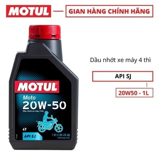 Dầu nhớt động cơ motul moto 20w50 sj 4t 1l