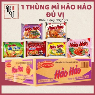 1 Thùng Mì tôm Hảo Hảo Acecook đủ vị/ Mì xào Hảo Hảo đủ vị (tôm chua cay, kim chi, hải sản, tôm chua ngọt...) - Dã Vị