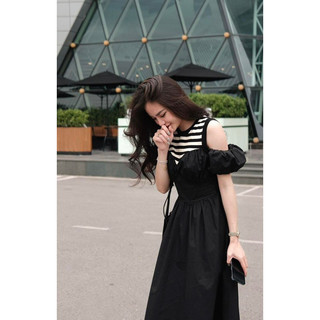 VÁY KẺ PHỐI  CÚP NGỰC XỊN