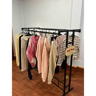 Kệ đôi treo quần áo ( kích thước dài 1.5m ) ( TẶNG KÈM 10 MÓC NHỰA + DỤNG CỤ THÁO LẮP)
