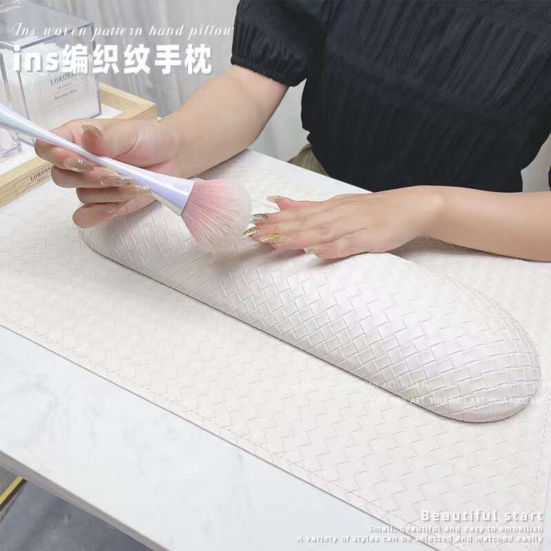 BỘ THẢM + GỐI KÊ TAY LÀM NAIL ( MÀU TRẮNG KEM)