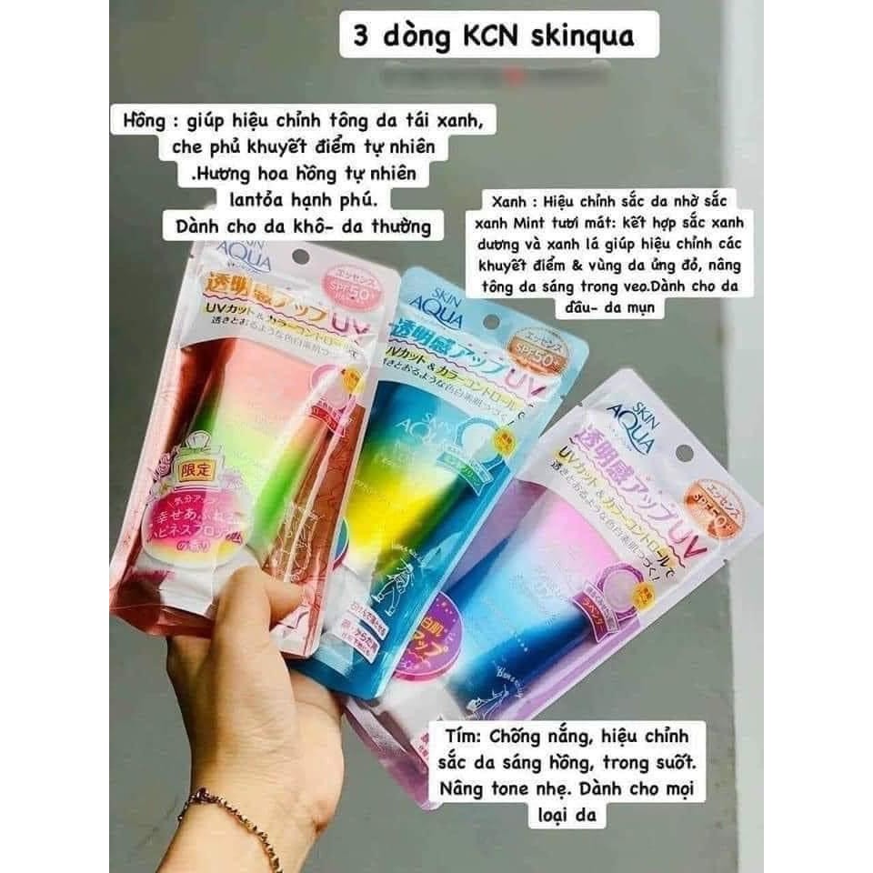 Kem Chống Nắng Omi Sun Bears, tuýp Kcn Skin Aqua 50SPF++ 80g Date 2026, Kcn Skin dạng xịt 70ml