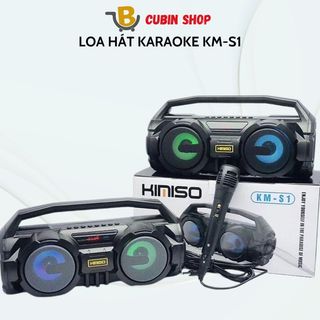 Loa Hát Karaoke Bluetooth Xách Tay Kimiso KM-S1 Tặng Kèm 1 Mic Hát Loa bass cực mạnh, âm thanh to hay chuẩn
