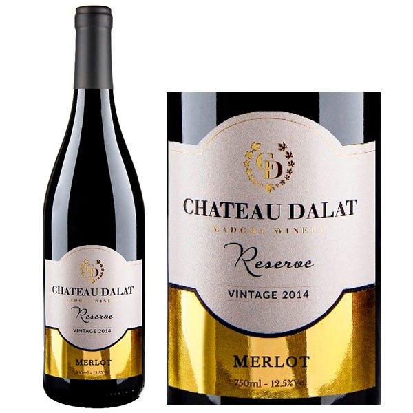 Rượu Chateau Dalat Reserve Merlot 750ml 12.5% vang Đà Lạt