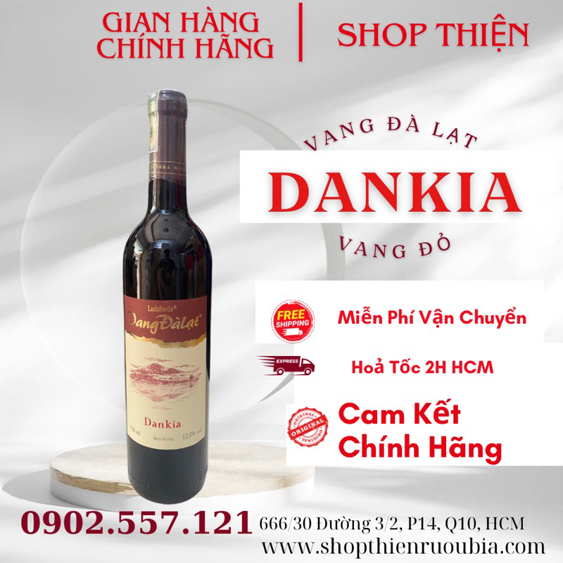 Vang Đà Lạt DANKIA 12.5% 750ml-Vang Đỏ