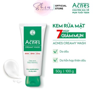 Sữa rửa mặt ngăn ngừa mụn Acnes Creamy Wash 50g/100g