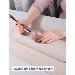 BỘ THẢM + GỐI KÊ TAY LÀM NAIL ( MÀU TRẮNG KEM)