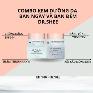 COMBO KEM DƯỠNG NGÀY ĐÊM DRSHEE, Set kem làm trắng hồng mờ thâm, ngăn ngừa lão hóa 60g