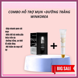 Combo hỗ trợ gom còi mụn +dưỡng trắng mờ thâm -winkorea