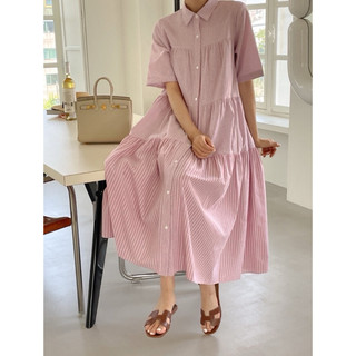 Váy maxi dáng xoè đuôi cá phong cách Hàn Quốc nhẹ nhàng basic
