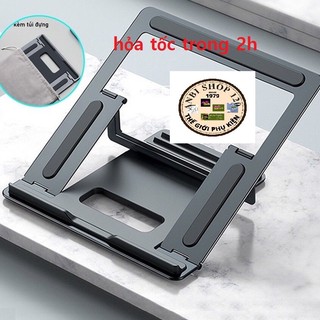 Giá đỡ Laptop, Macbook, Ipad nhôm - Đế tản nhiệt kê laptop có thể gấp gọn CCT8 kích thước lớn