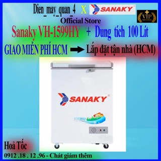 Tủ đông Sanaky VH-1599HY, 100 lít, 1 ngăn đông, dàn đồng