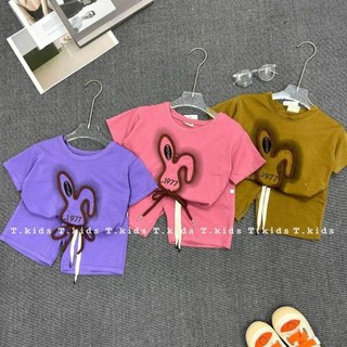 Bộ cotton thỏ cộc quần lửng hãng TK bé gái 10-20kg