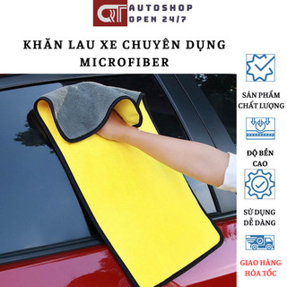 Khăn lau xe chuyên dụng Microfiber siêu thấm mềm mịn QT Auto247