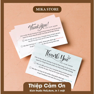 [ Sẵn ] Combo 100 Card Thank You, Cảd Cảm ơn Khách hàng in 1 Mặt, Thiệp Cảm Ơn
