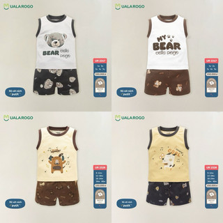 UALAROGO Bộ Ba Lỗ Petit Cho Bé 6-36 Tháng