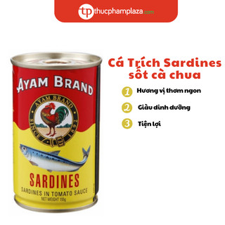 Cá Trích Sardines sốt cà chua hiệu Ayam lon 155g