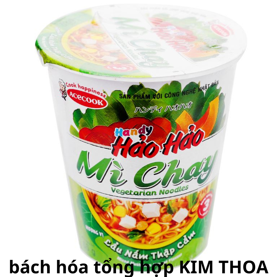 Mì ly Hảo Hảo chay lẩu nấm thập cẩm ACECOOK 66g/1ly. DATE luôn mới