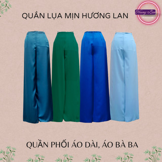 Quần áo dài lụa mịn cao. Quần áo dài tông màu xanh. Quần phối áo bà ba màu xanh. Quần áo dài màu xanh đủ ,bigsize