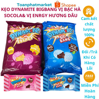 Kẹo Dynamite BigBang Hương Bạc Hà Nhân Socola và và Dynamite Energy hương Dâu 330g