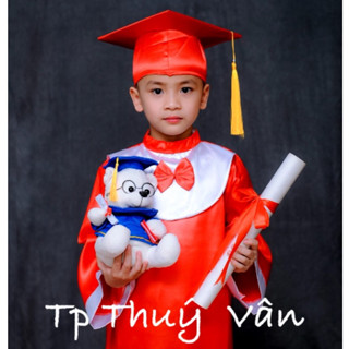 🍄[5-7 Tuổi] Sét Đồ Cử Nhân Cho Bé Tốt Nghiệp Mầm Non. Áo Chụp Kỷ Yếu Cho Học Sinh Mẫu Giáo, From Dáng Rộng Rãi, Hàng Đẹp