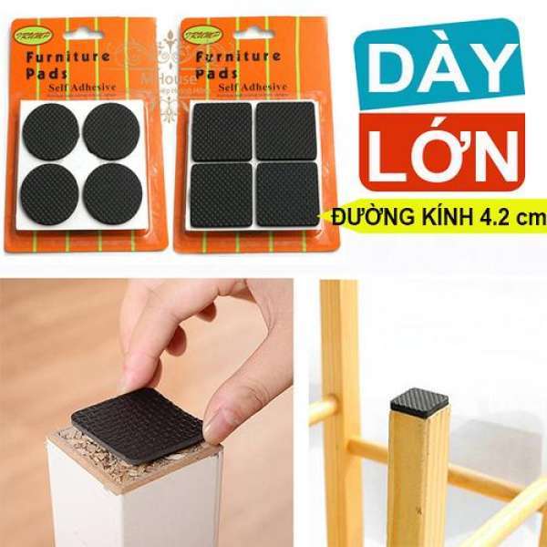 miếng lót chân bàn ghế. miếng đệm cao su hình tròn lót chân bàn ghế giúp chống trượt