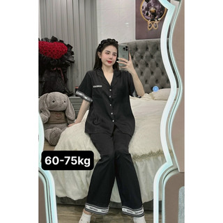 Bigsize 60-75kg bộ lụa xước ánh kim viền cd