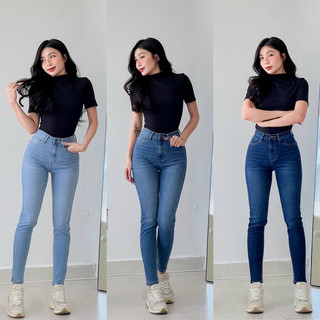 Quần Jeans Skinny Lưng Cao Co Giãn Chuẩn Xịn