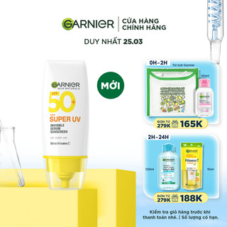 Serum chống nắng mỏng nhẹ bảo vệ tối ưu SPF 50+ | PA++++
Garnier Skin Naturals Super UV Invisible Serum Sunscreen 30ML