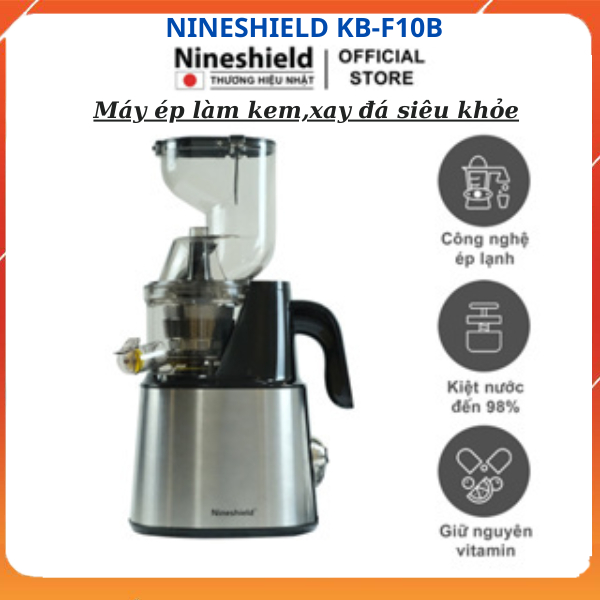 [BẢN NÂNG CẤP] Máy ép chậm Nineshield KB-F10B/KB-F8B - Máy ép trái cây tốc độ chậm - Kiệt nước 98% - Hàng chính hãng