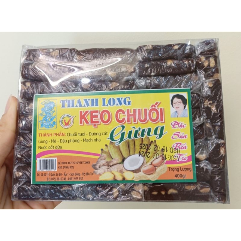 KẸO CHUỐI GỪNG HIỆU THANH LONG