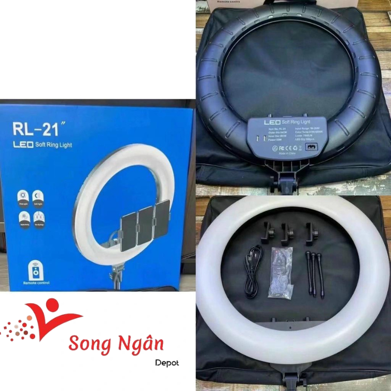 Đèn livestream 45 56 cm 3 kẹp 3 chế độ sáng kèm điều khiển và Chân 2m1 cao cấp hỗ trợ chụp ảnh video livestream bán hàng | BigBuy360 - bigbuy360.vn