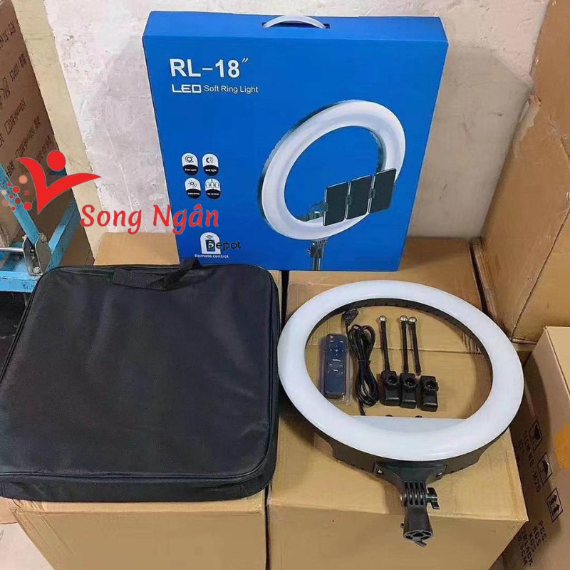 Đèn livestream 45 56 cm 3 kẹp 3 chế độ sáng kèm điều khiển và Chân 2m1 cao cấp hỗ trợ chụp ảnh video livestream bán hàng | BigBuy360 - bigbuy360.vn