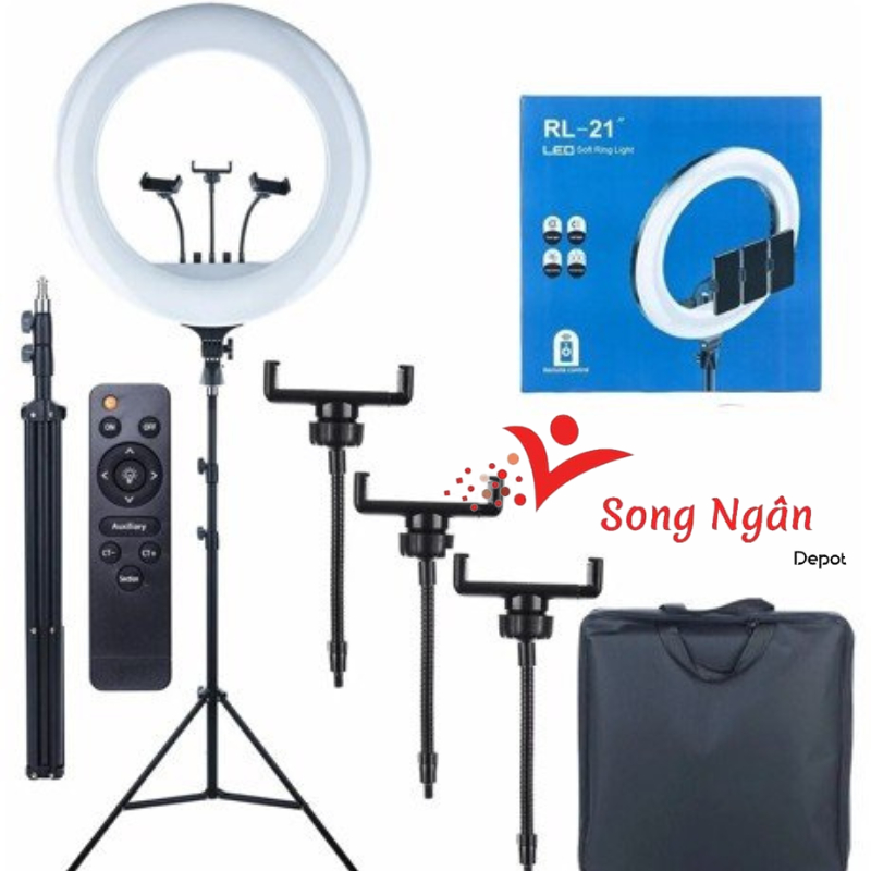 Đèn livestream 45 56 cm 3 kẹp 3 chế độ sáng kèm điều khiển và Chân 2m1 cao cấp hỗ trợ chụp ảnh video livestream bán hàng | BigBuy360 - bigbuy360.vn