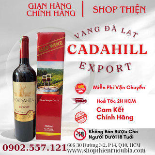 Vang đà lạt cadahill export 13.5% 750ml-vang đỏ