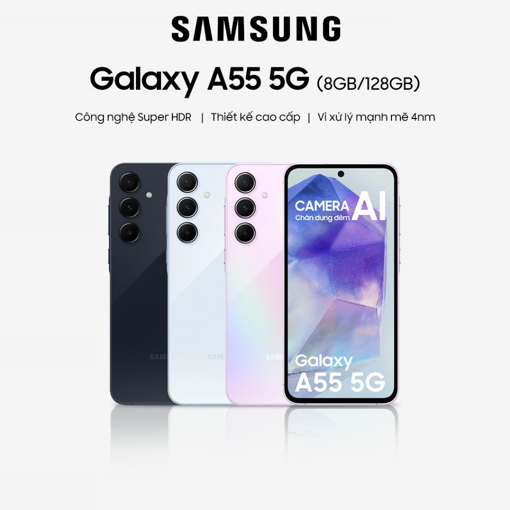 Điện thoại Samsung Galaxy A55 5G - Hàng Chính Hãng - BH 12 Tháng